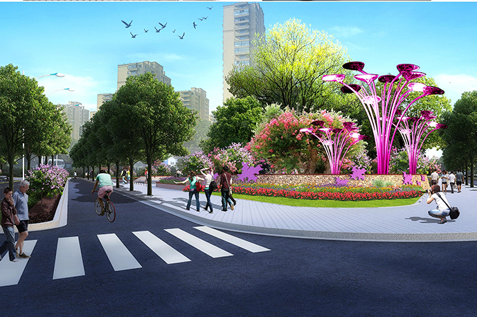 姜山鎮(zhèn)天童南路景觀綠化提升工程